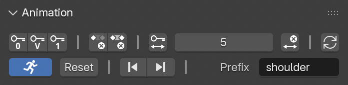 The Animation panel with Shot Fix enabled.