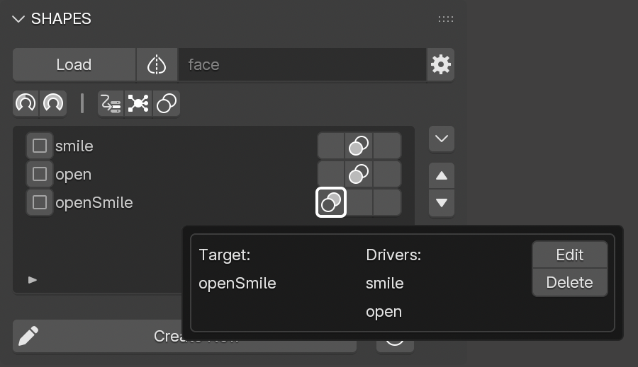 The Combo Info panel.